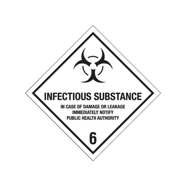 Bsc Preferred 4 x 4'' - ''Infectious Substance - 6'' Labels BUY00025383 - main